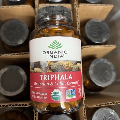 Organic India Triphala Digestion & Colon Cleanse 180 Vegetarian Caps EXP 12/2026