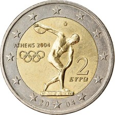 [#766285] Griechenland, 2 Euro, 2004, VZ, Bi-Metallic, KM:188