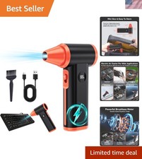 Rechargeable Electric Air Duster - 130,000 RPM Portable Dust Blower for Home ...