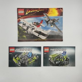 Lot x7 Lego Instruction Manual Books Indiana Jones Pharaohs Quest Chima Technic