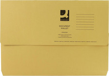Image of Document Wallet Foolscap Yellow (Pack of 50) KF23017