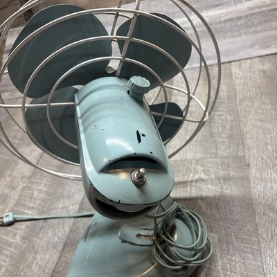 レア！GE ゼネラルエレクトリック 扇風機 アクアブルー レトロ Vintage General Electric GE Fan Mid Century Modern Aqua Blue Desk