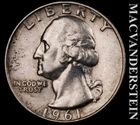 1961-D Silver Washington Quarter - Scarce  Better Date  No Reserve  #K1162