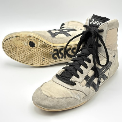#ad ASICS EX EO Old Model TWR900 US9 27.0cm White Grey Wrestling Boxing Shoes Used $199.00