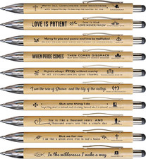 Christian Pens with Scripture Inspirational Stylus Pens Bulk for Men Women Chris