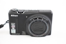 Nikon Coolpix S9100 Digital Compact Camera Working w/ Nikkor 18x Wide Zoom Lens