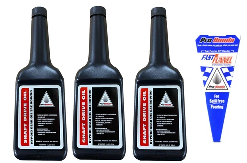 3 Pack OEM Honda Shaft Drive Oil Differential Gear Oil 80W90 08208-0080 w Funnel