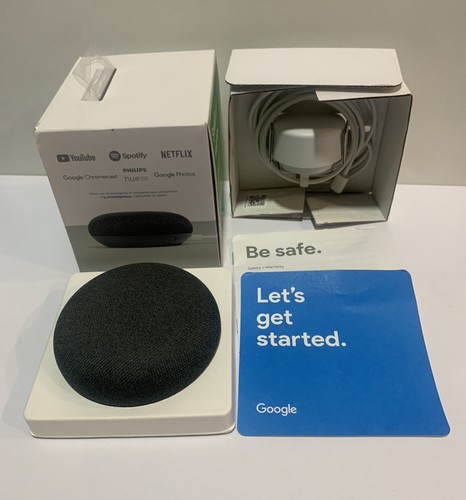 Google Home Mini Smart Speaker 1st Gen - Charcoal - H0A *Very Good Condition*