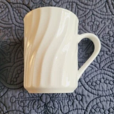 Waverly White Swirl Mug By Philippe Richard Set Of 2 8 Oz  4" Tall
