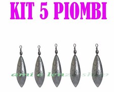 5 PIOMBI A PERA CON GIRELLA TORNITI PESCA BOLENTINO SURF CASTING CARPFISHING