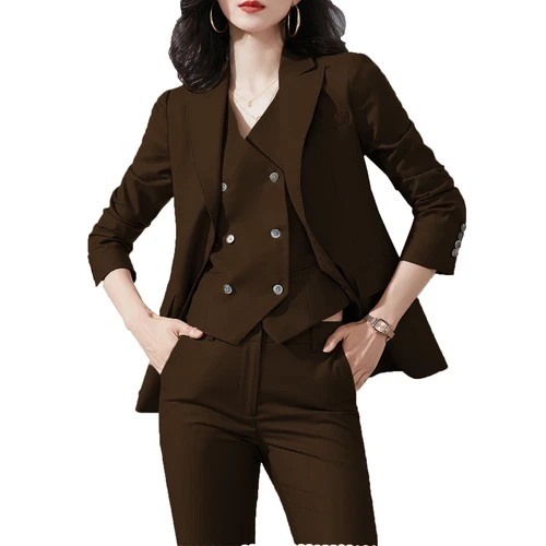 Womens Business 3Piece Suits Customize Bridesmaids Wedding Jacket Blazer Tuexdos - Picture 17 of 37