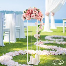 5pcs Wedding Flower Stand Acrylic Pillar Vase Stand Party Centerpiece Decor