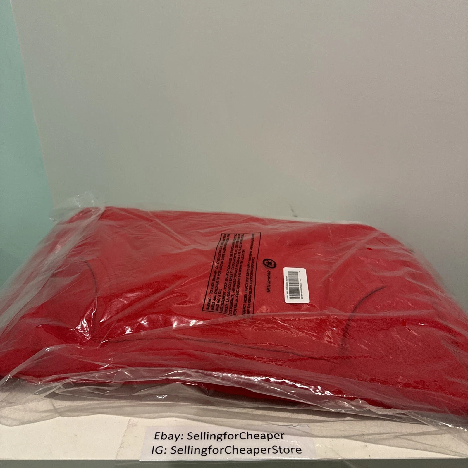 NUOVA felpa con cappuccio rossa Supreme x KAWS scatola di gesso logo Bogo taglia media 2021