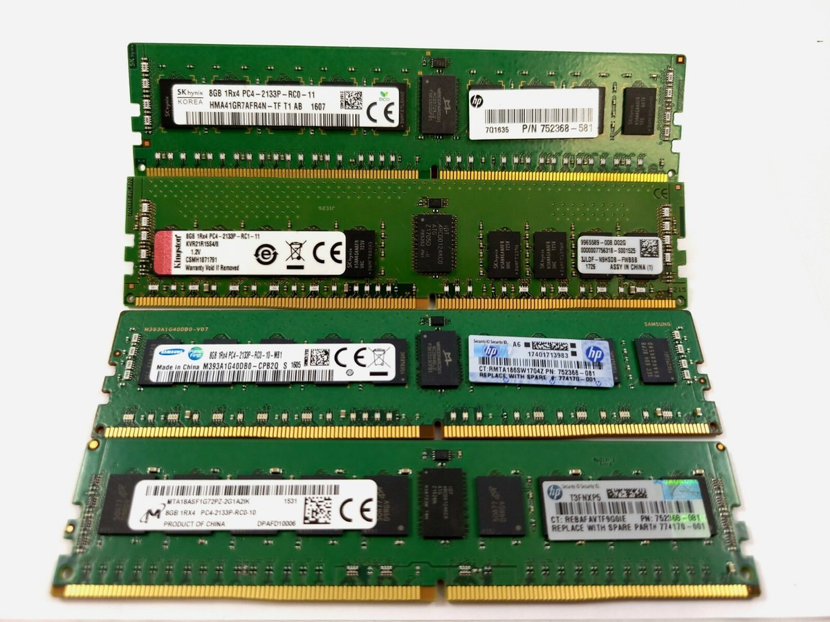 Ddr4 2133 8gb Ddr4 Ecc Ram LOT MAJOR BRANDS 8GB 1Rx4 DDR4 PC4-2133