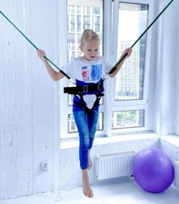 Jumping for joy: children's door jumper for active kids. Soft bungees for kids