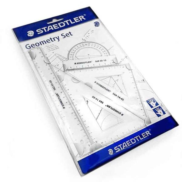 Staedtler Geometrie-Set, Klein, 4Tlg, Transparent 569 PB4-0-image