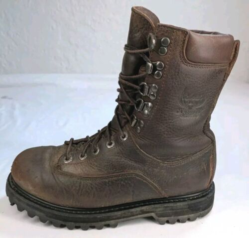 Women's Cabela's Outfitter Goodyear Goretex Brown Leather Lace Up Boots Sz 9 D