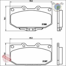 Kit Bremsbeläge Brembo Vorderachse für NISSAN SILVIA 300ZX SUBARU IMPREZA TOYO D
