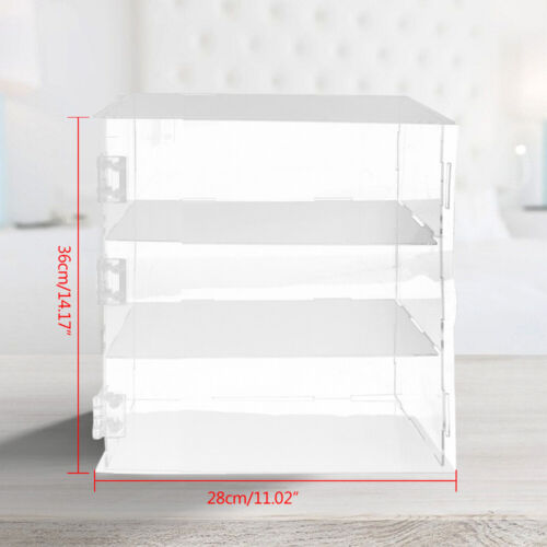 Acrylic Display Case Clear for 3Tier Dustproof Toy Showcase Holder Display Shelf - Photo 1/11