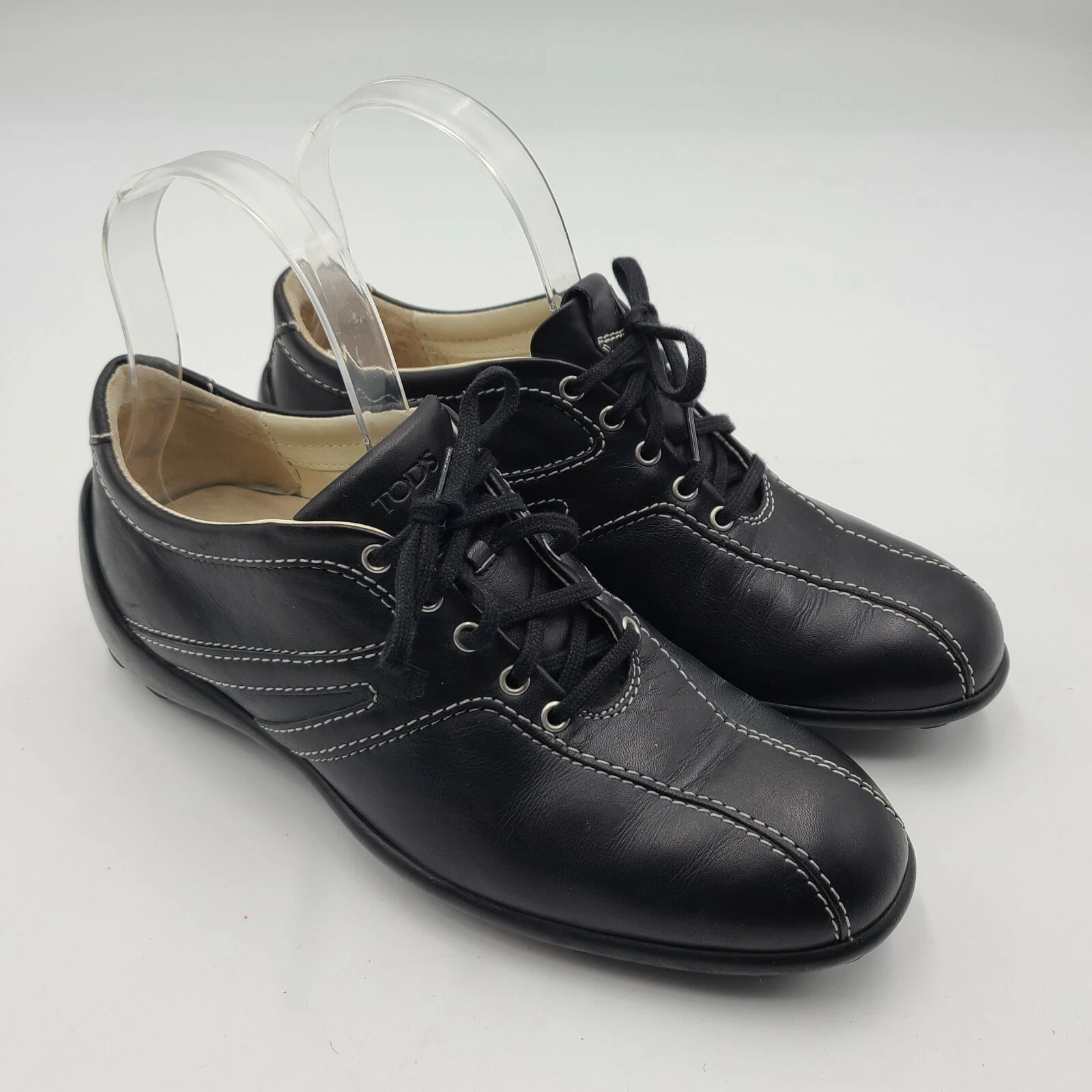 TOD’S Sneakers moda donna Tod's taglia 36 6 US pelle nera made in Italy