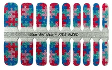 Autism Awareness KIDS SIZED Nail Polish Strips / Nail Wraps / Nail Stickers