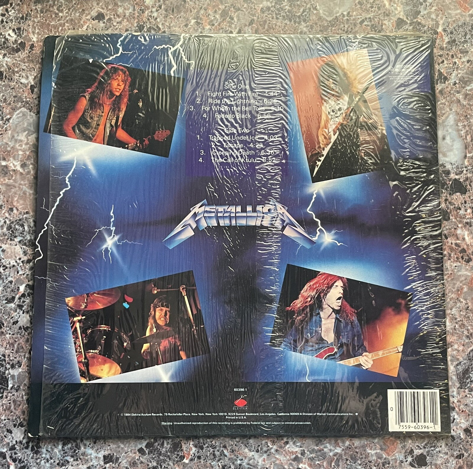 METALLICA Ride The Lightning Vinyl Elektra Megaforce 603961 SHRINK EXC