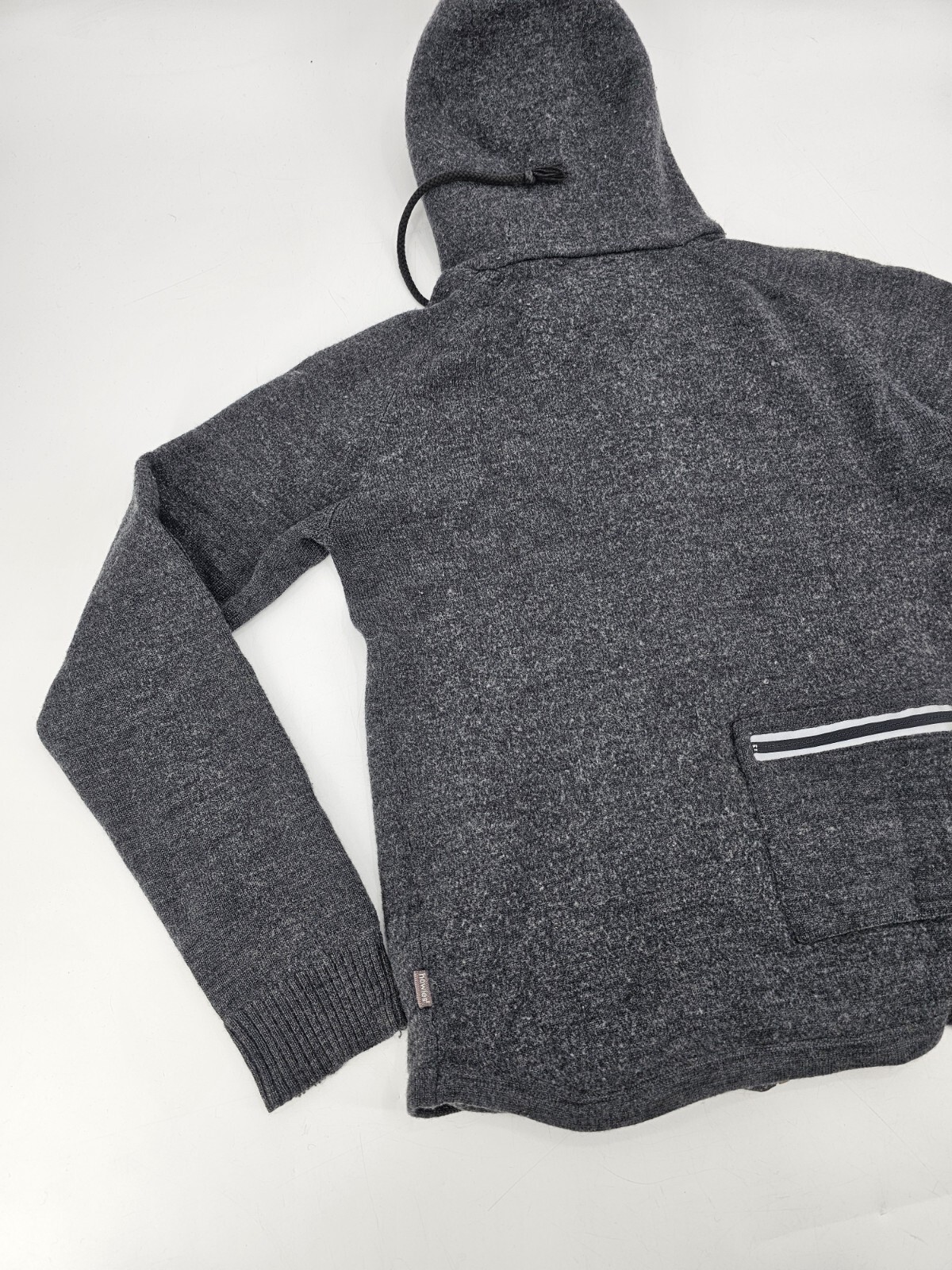 HOWIES 100% WOOL FULL ZIP JACKET WOMEN'S SIZE LARGE DARK GRAY