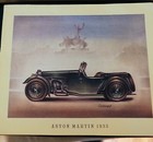 Piet Olyslager   Print Lithograph of Antique Car " Austin Martin 1933 "