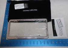 License Plate Frame W Swarovski Embedded Rose Pink Bling Rhinestones F20-5