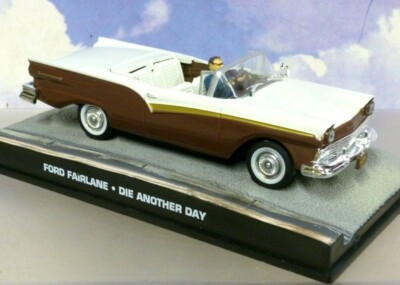 1/43 DIECAST JAMES BOND 007 1957 FORD FAIRLANE DIE ANOTHER DAY 2002 BROWN/WHITE