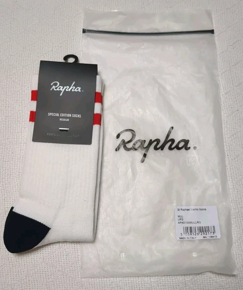 Rapha Cycling Special Edition Socks St. Raphael Merino Wool Socks Size Large