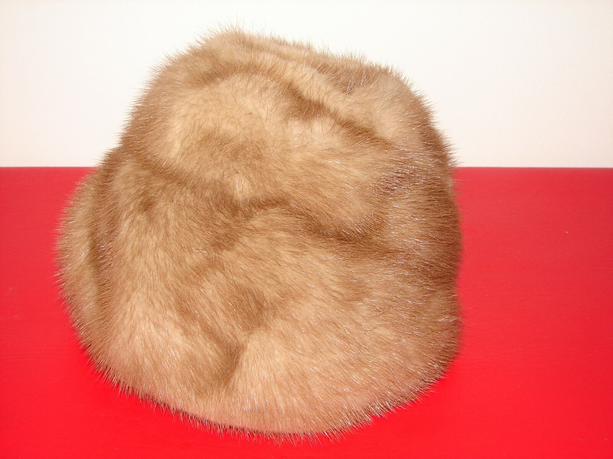 Mister T vintage Exclusive Black mink timeless design Fur Hat Furry nice! Cat hat, felted out of cat fur, custom made for  main image 4