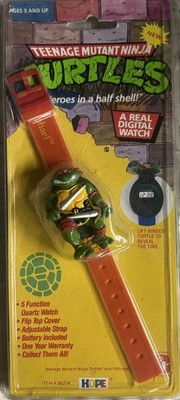 Teenage Mutant Ninja Turtles Raphael Digital Watch Hope MOC 1988