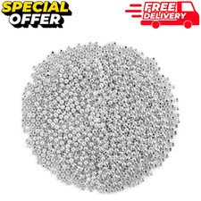 Small Silver Spacer Beads 4mm Smooth Round Jewelry Making 1200pcs.