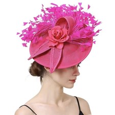 Hot Pink, Rose Pink.  Fascinator , Church HAT, Summer Hat.