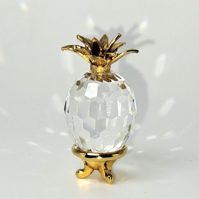 Österreichische Bleikristall Ananas LENCIA Stern funkelnde Früchte 22ct Teller Vintage