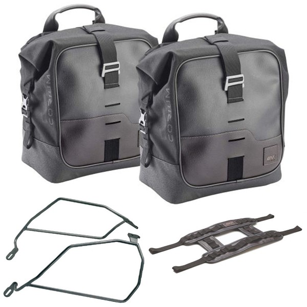 Givi Seitenkoffer 16L CRM102 Schwarz + Halter Triumph Bonneville T100 2017-2018-image