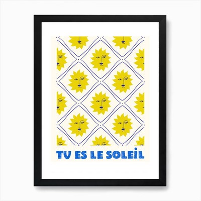 Soleil Neu 1 Kunstdruck Gerahmt Wandbild Poster Leinwanddruck Bild