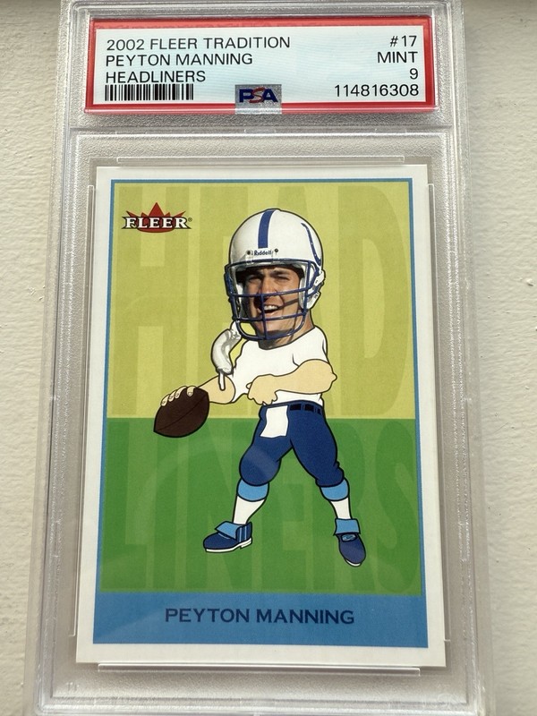 2002 Fleer - Peyton Manning Headliners PSA 9 POP 1/2 Indianapolis Colts