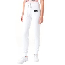 Love Moschino Trackpants Sweatpants White Size 4 Luxury Athleisure
