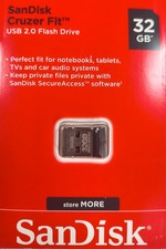 SanDisk Cruzer Fit Flash Drive 32GB USB 2.0 Memory Stick Mini USB Flash Drive