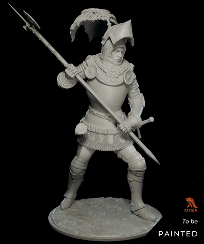 Chevalier bataille d'Agincourt 75 mm 1:24 jouet peint soldat prévente