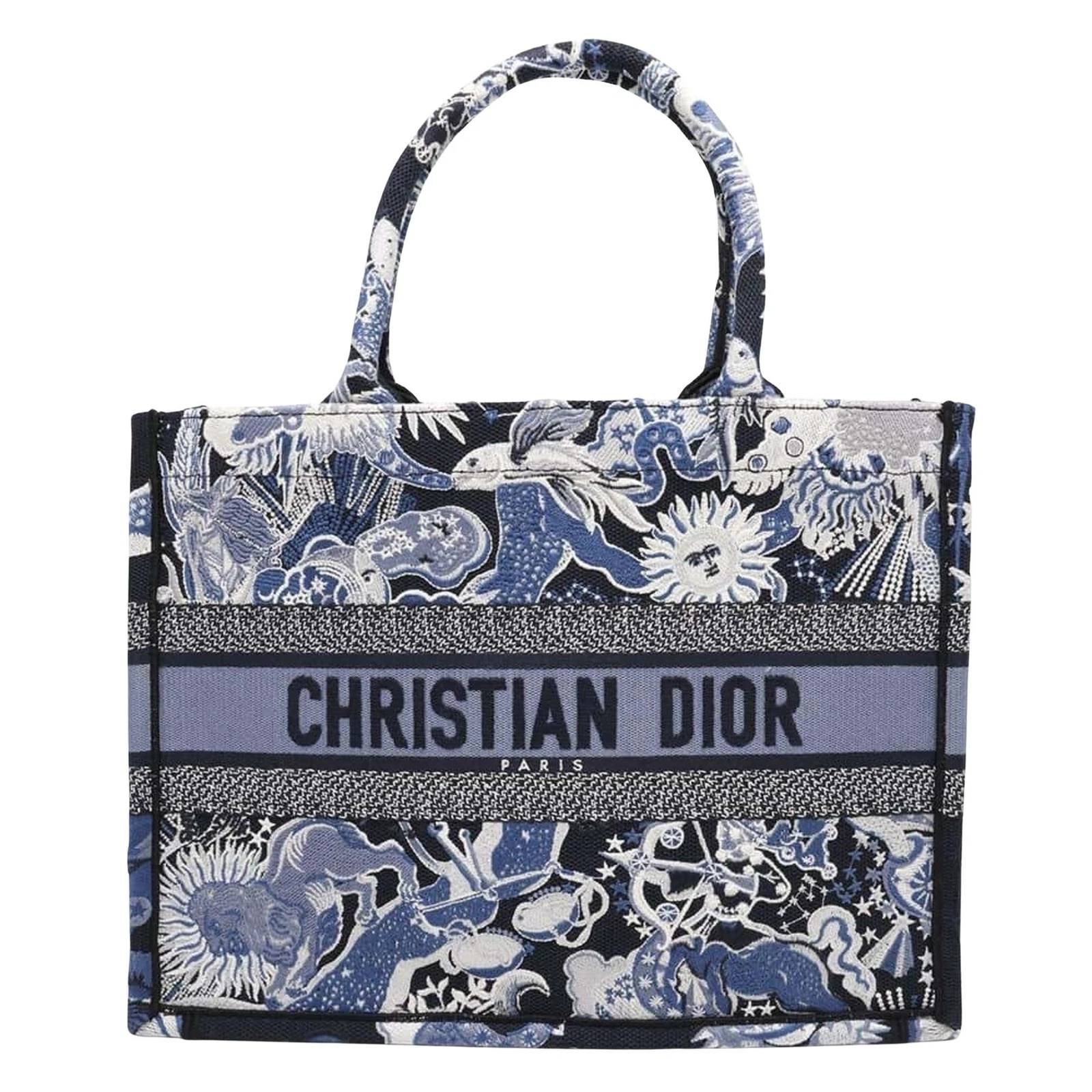 Sac fourre tout Dior en toile marine authentique