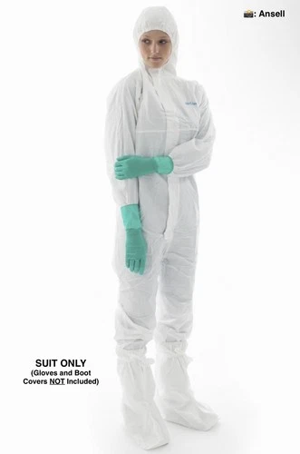 10PK Disposable Coveralls SIZE M (Non-Sterile) Ansell BioClean #BDCHT-M *READ* image 3