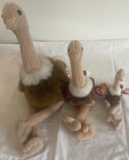 Large/Regular/Teenie, Stretch The Ostrich Beanie Baby Family Collectible
