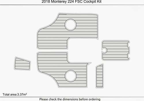 2018 Monterey 224 FSC Anti-slip Custom EVA  teak marine deck flooring - Foto 3 di 9