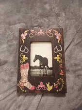 Creative Co-Op Blu Penny 4x6 frame,western theme,NWT.