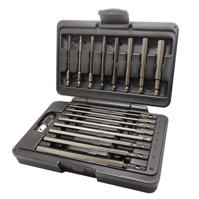  PDM100 VIM Tools Power Drive Metric Hex Bit Set, 2.5 mm Thru 10 mm,18 Piece Set