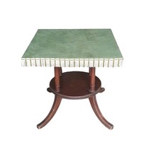 VECCHIO ANTICO TAVOLINO DA GIOCO H.77x73x73 TAVOLO POKER  ANTICO TAVOLINO LEGNO