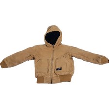 Walls Blizzard Pruf Jacket Youth Medium Regular 8/10 Tan Cotton Duck Canvas